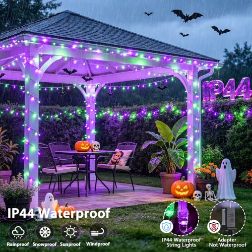 600 LED Purple Green String Lights Plug in Indoor Outdoor (168 Foot)