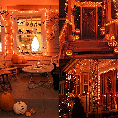 5MM Wide Angle Halloween String Lights Orange