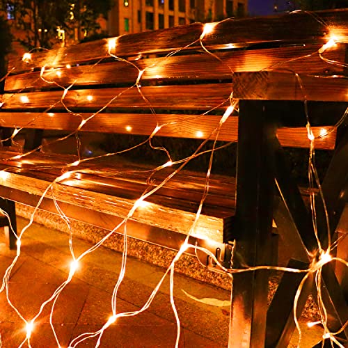 Solar Net Halloween Lights Orange Fall Decor