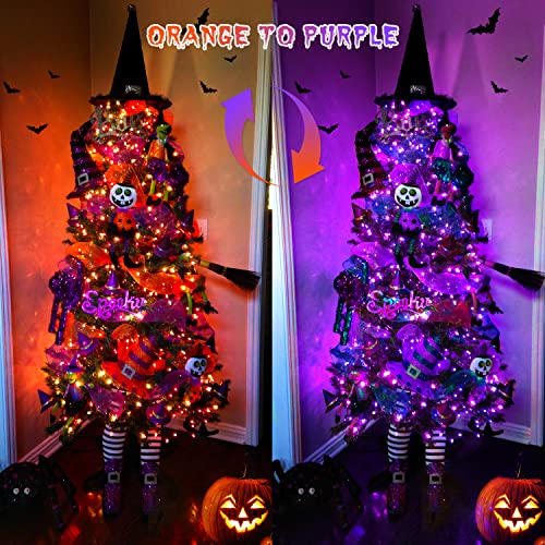 66ft 200 LED Orange and Purple Halloween Lights Plug in (66 Foot)