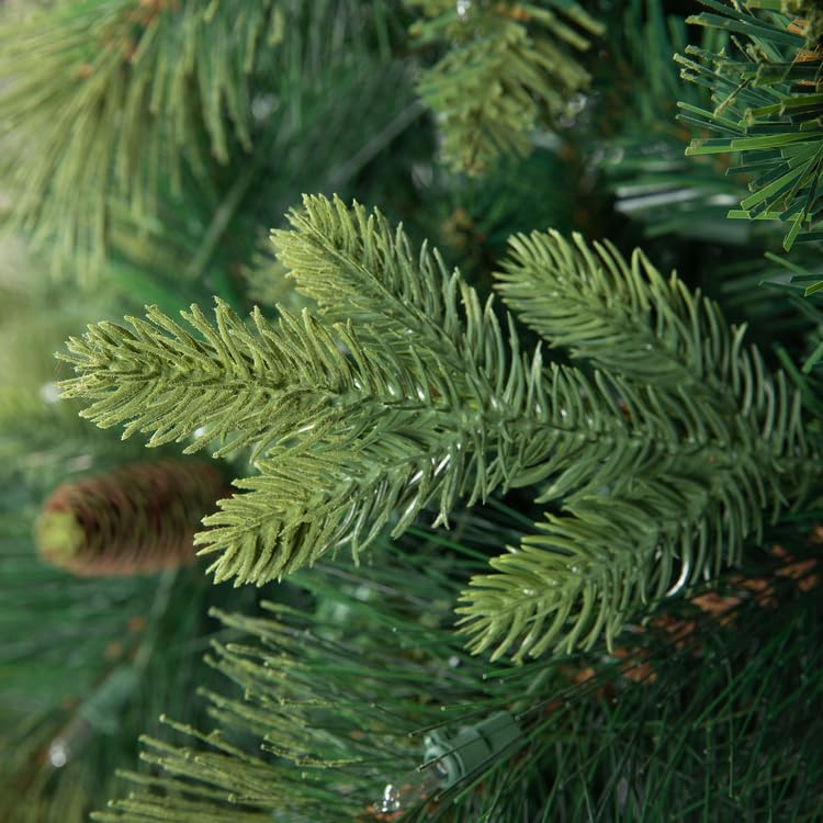7.5ft Artificial Prelit Pine Cone Christmas Tree