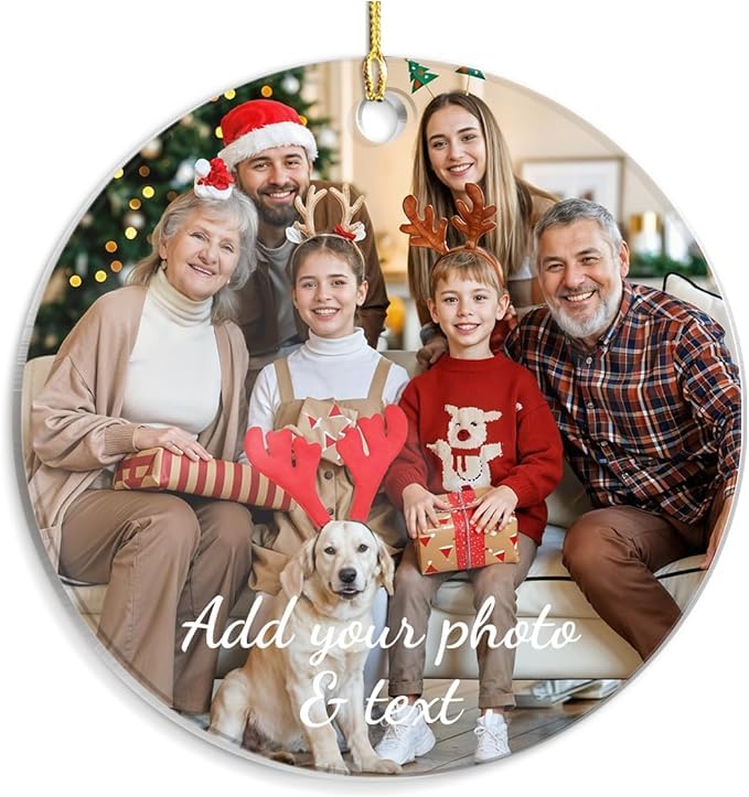 Personalized Photo Ornament for Family