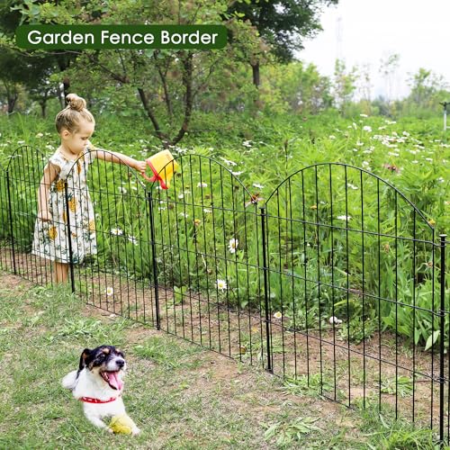 Metal Garden Fence 28 in x 11.7 ft (27.26 Sq Ft)