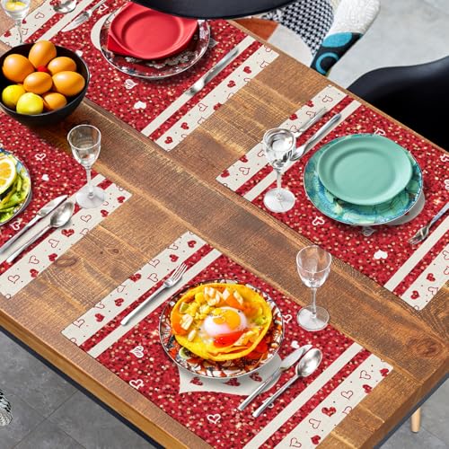Valentine Hearts Placemats Set of 4 (4 Count)