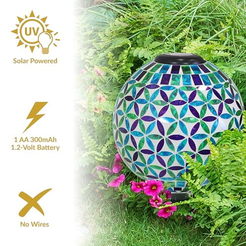 Sunnydaze Solar Gazing Ball for Garden (2 Count)