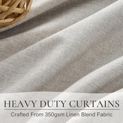 Natural Melange Black Out 54 Inches Long Boho Small Curtains 2 Panels Set (2 Count)