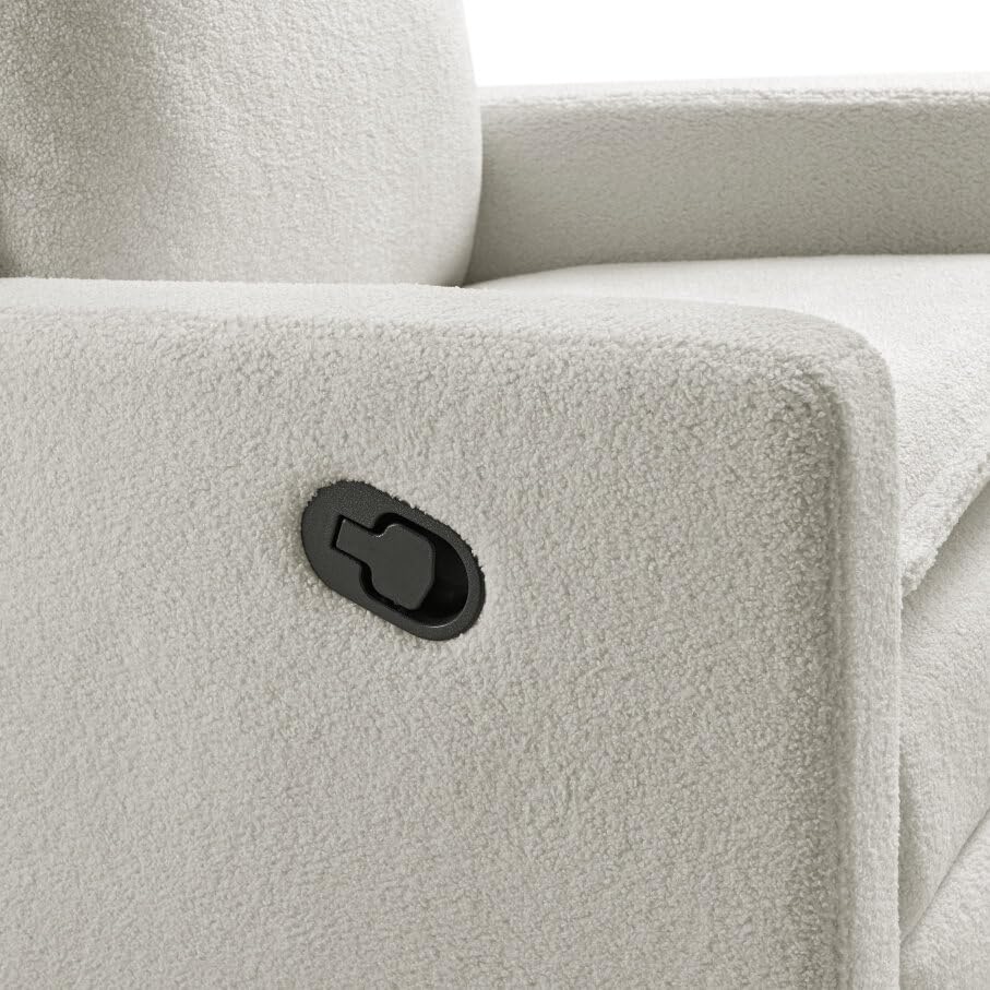 Uptown Upholstered Glider Recliner Rocking Chair 360° Swivel for Nursery and Living Room