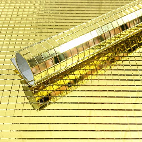 Real Glass Silver Mirrors Mosaic Tiles Sticker for Craft Square Glass Tiles Self Adhesive (2400 Count)