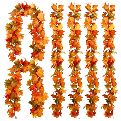 6PCS Orange Leaf Garland (33.6 Foot)