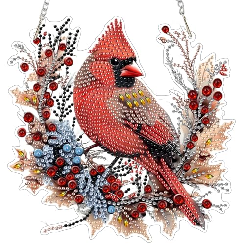 Diamond Hanging Art Kits for Adults Cardinal Birds