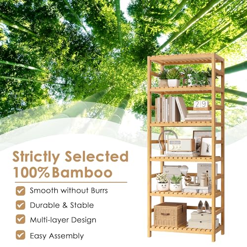 6 Tier Bamboo Shelf (2 Count)
