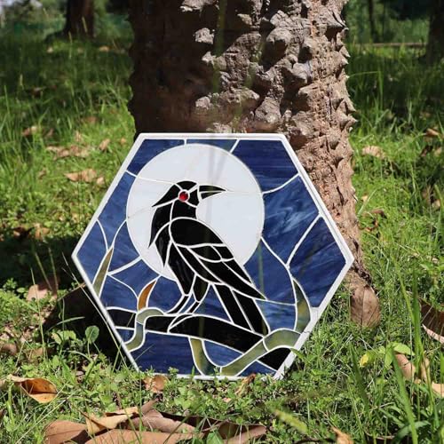 MSS004 Tiffany Style Stained Glass Mosaic Decorative Stepping Stone for Garden Decor