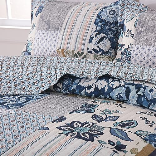 King Quilt Set Reversible Quilted Bedspread 3