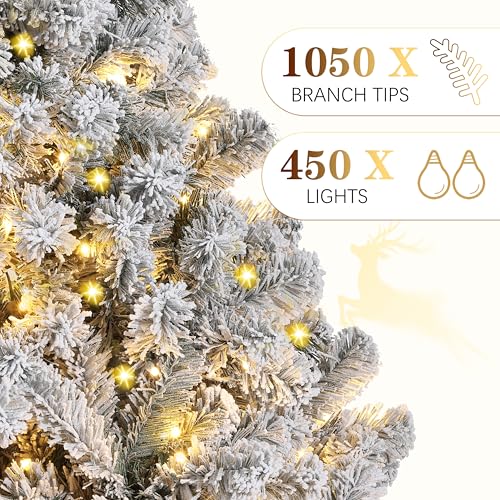 7.5 ft Prelit Artificial Christmas Tree with Warm White Lights