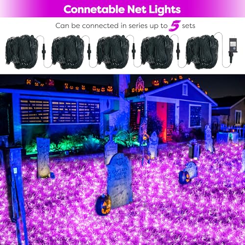 Halloween Lights Outdoor 200LED F8 Big Bulbs