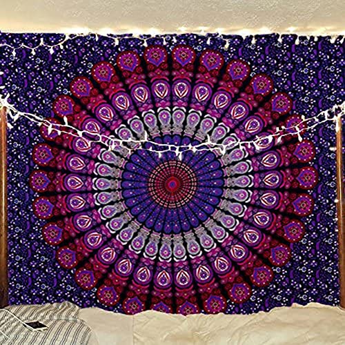 Indian Cotton Purple Tapestry Mandala Wall Hangings