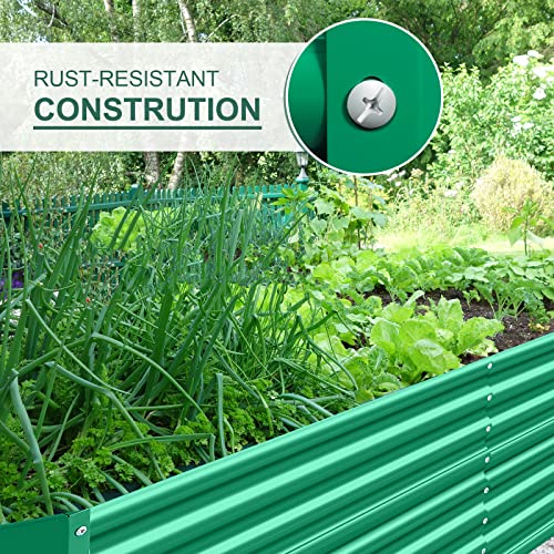 6×3×2 ft Galvanized Metal Raised Garden Bed