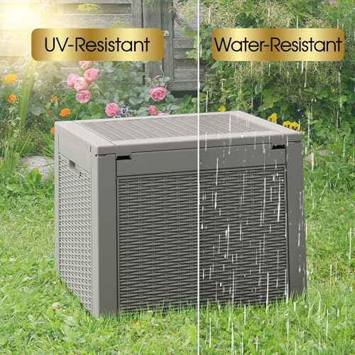 33 Gallon Outdoor Storage Box Waterproof Deck Box for Patio
