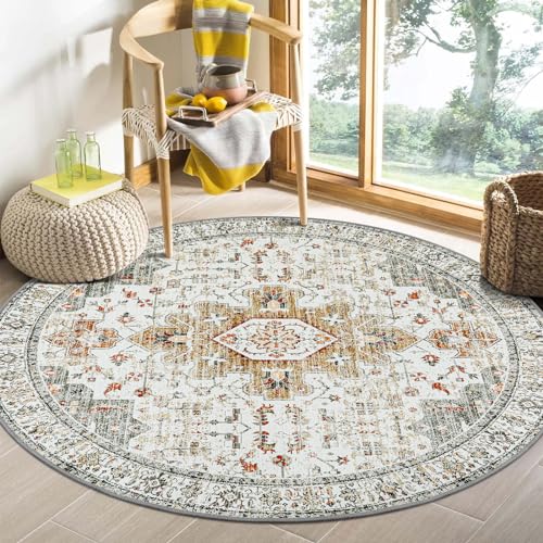 Washable Round Rug 4ft