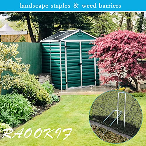 8 Inch Galvanized Garden Landscape Staples (50 Count)