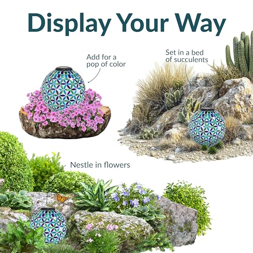 Sunnydaze Solar Gazing Ball for Garden