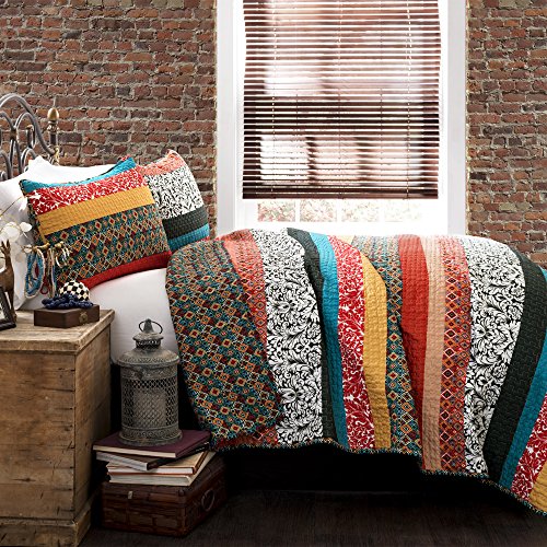 Boho Stripe Reversible Cotton Quilt 3