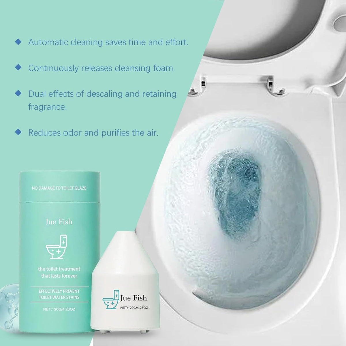 Krazy Toilet Bowl Cleaner, Crazy Klean Toilet Cleaner, Automatic Refreshes Toilets, Long-Lasting Cleane Fresh Scent, No Scrubbing Required (2) - HavenBliss Decor