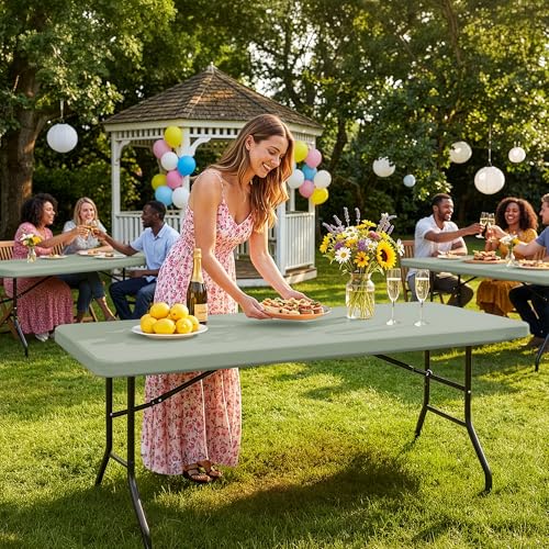 Fitted Tablecloth for 6 Foot Rectangle Tables (6 Count)
