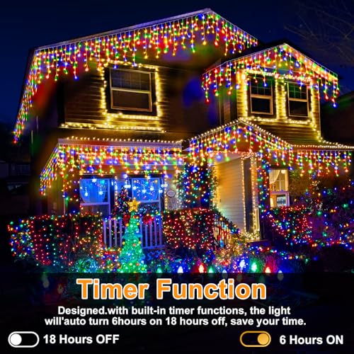 164FT Ice Lights Outdoor