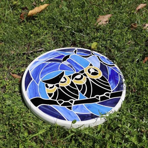 MSS005 Tiffany Style Stained Glass Mosaic Decorative Stepping Stone for Garden Decor