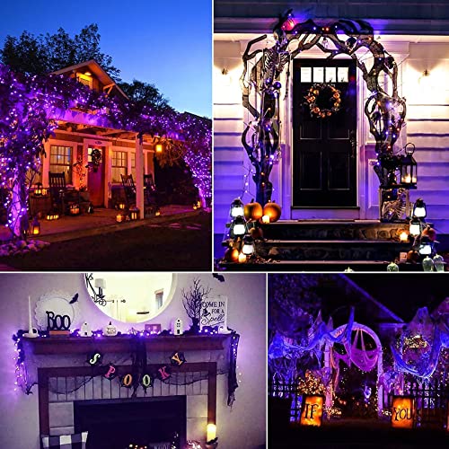 Purple String Lights Battery Operated 2 Pack 17.8 Feet 50 LED (17.8 Foot)