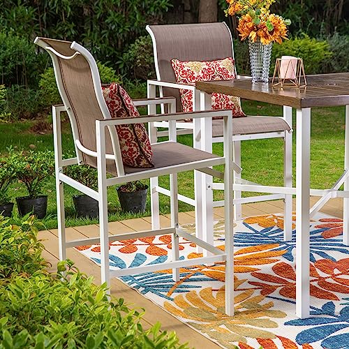 36" x 36" x 36.4"H Iron Patio Bar Table for 4