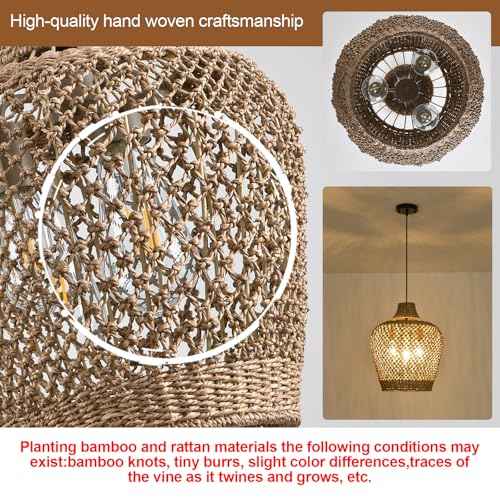 Rattan Pendant Light (3 Count)