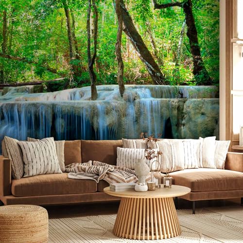 Premium Wall Mural Wallpaper Waterfall Landscape 217x98 Inch (11 Count)
