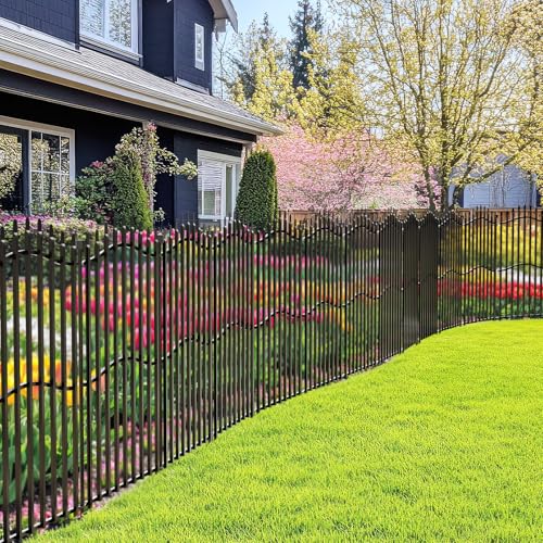 No Dig Garden Fence 40" H x 22.5'L Decorative Yard Dog Outdoor Panels (7.83 Sq Ft)