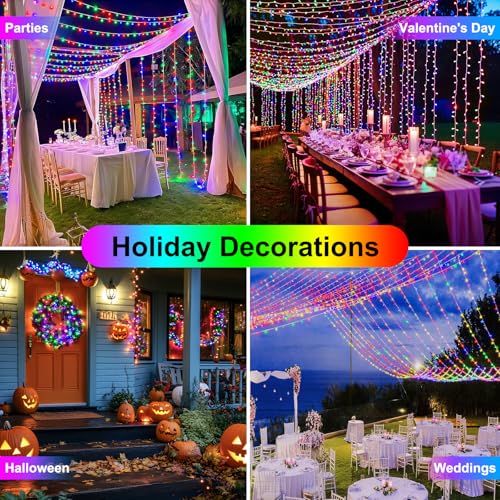 200FT 600LED Christmas Lights Plug in (196 Foot)