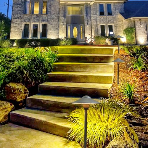 Cast Aluminum Low Voltage Outdoor Pathway Lights Walkway (2 Count)