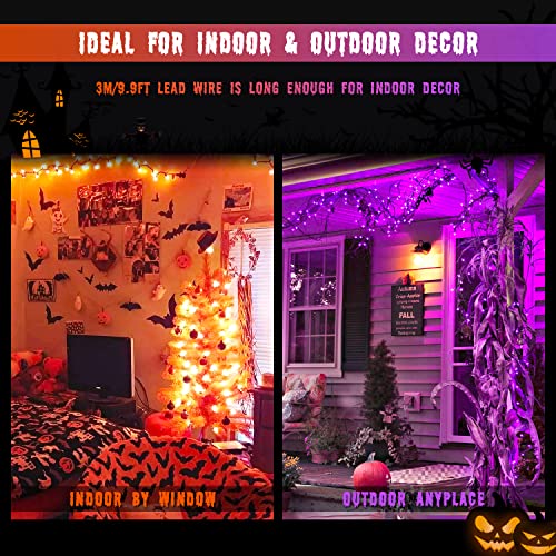 2 Pack Solar String Lights Outdoor Waterproof (66 Foot)