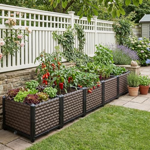 Large Planters for Outdoor Plants 14" Tall Planter Box