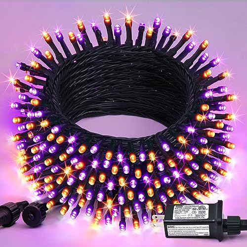 66ft 200 LEDOrange and Purple Halloween String Lights