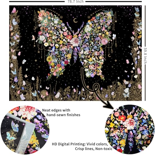 Floral Tapestry Wall Hanging Cute