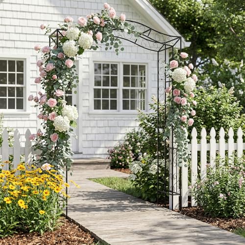 Metal Garden Arch Arbor Trellis for Climbing Plants