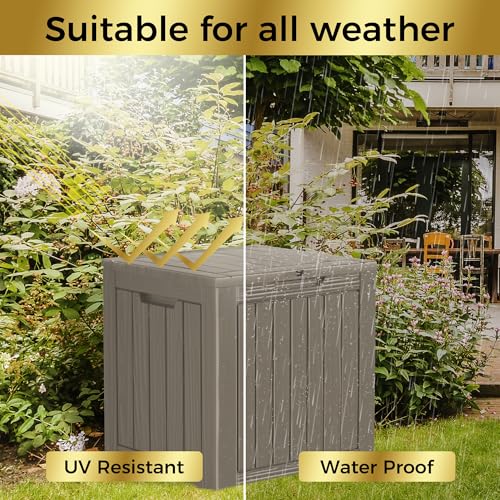 35 Gallon Lockable Resin Deck Box