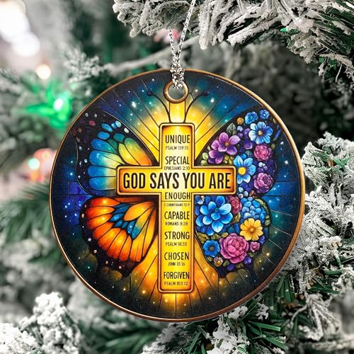 Nativity Cross Christmas Ornament 2026
