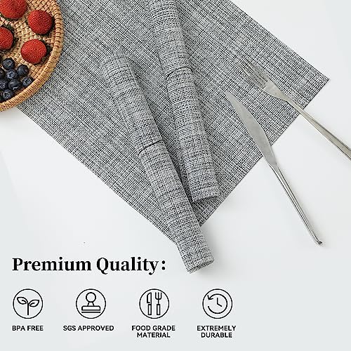 Linen Grey Placemats Set of 6 (6 Count)