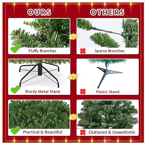 Christmas Tree 6ft Unlit Full Artificial Thick Xmas Tree