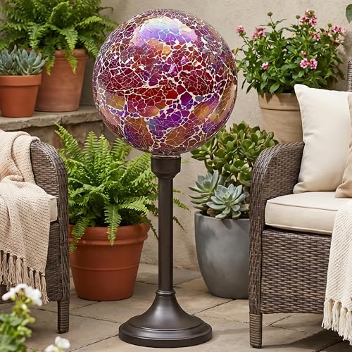 Sunnydaze 10" Mosaic Glass Gazing Ball for Garden