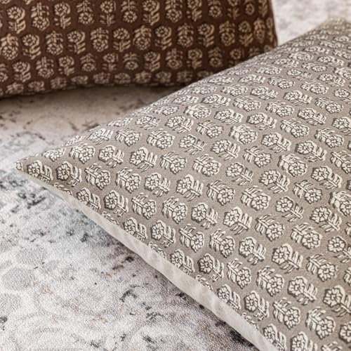 Decorative Floral Print Throw Pillow Covers 20×20 Inch (2 Count)