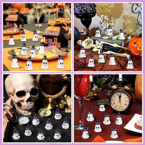 50 Pcs Halloween Mini Ghosts Figurines Resin Tiny Ghosts (50 Count)