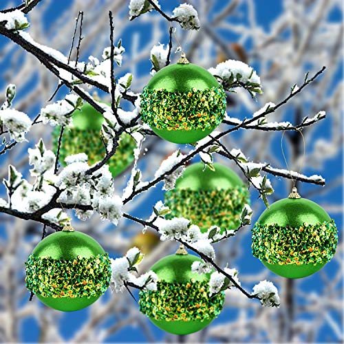 4pc Green Christmas Ball Ornaments (4 Count)